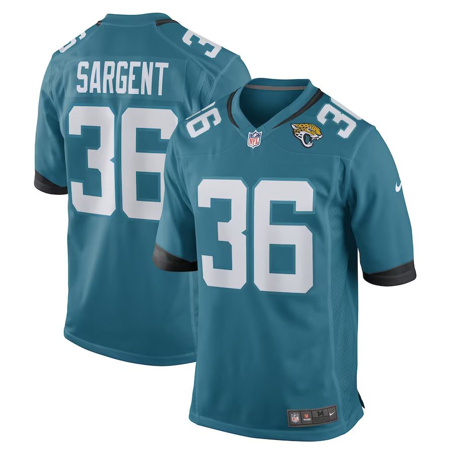 Men Jacksonville Jaguars #36 Mekhi Sargent Nike Teal Game Player NFL Jersey